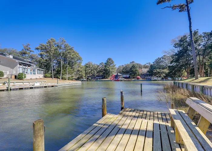 Waterfront Pine Knoll Shores Gem W/ Boat Dock