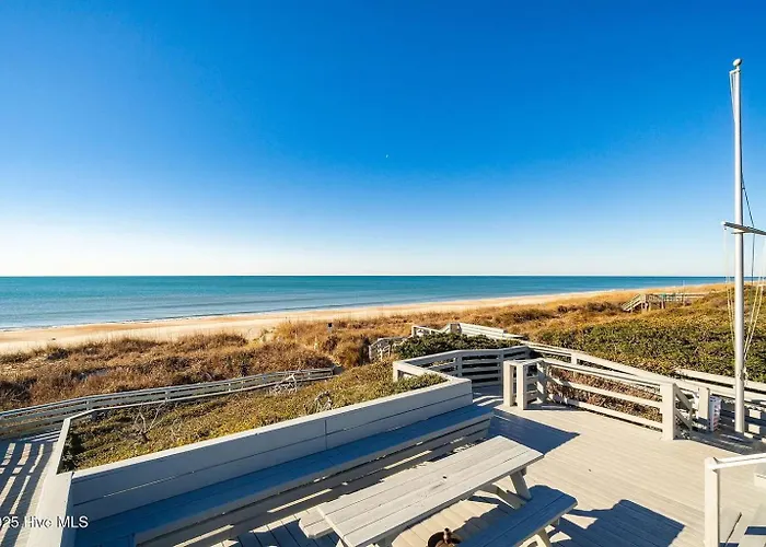 Pine Knoll Shores Vacation House- Private Beach Access-Family Friendly